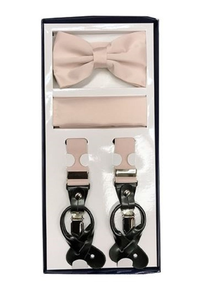 Pearl Pink Suspender Set