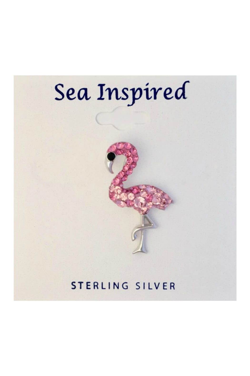 Crystal Swarovski Pink Flamingo Large Necklace