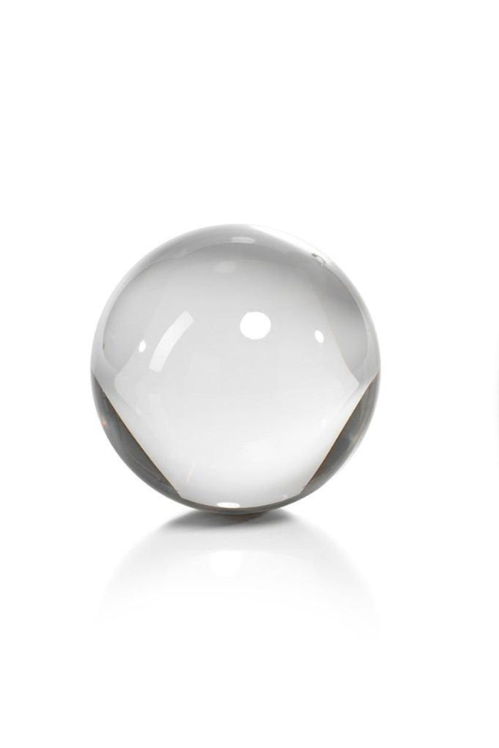 CRYSTAL GLASS BALL- MED(3.5 IN DIAMETER)