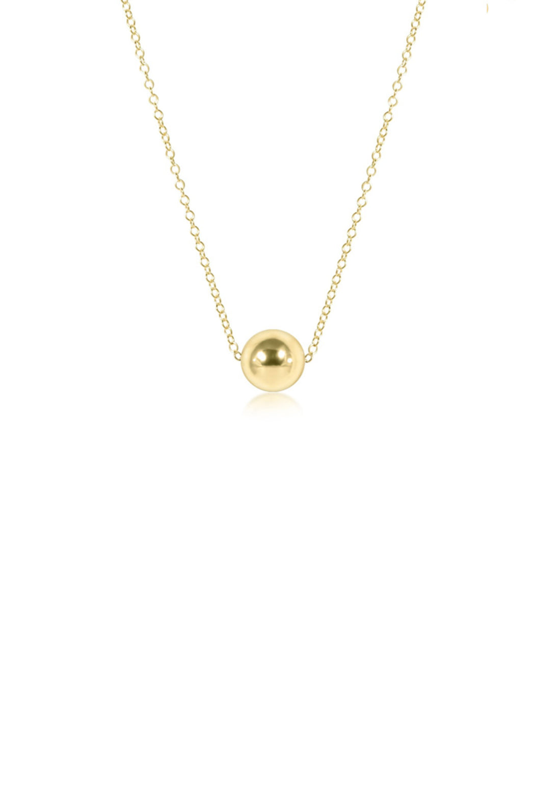 16" Classic Gold 8MM Bead Necklace