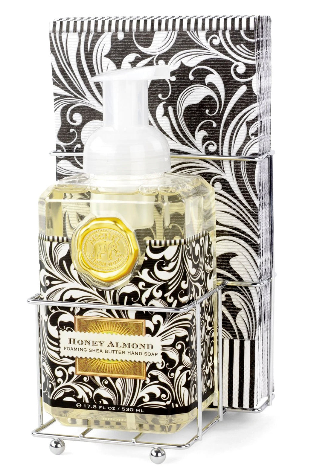 Honey Almond Foaming Hand Soap & Napkin Set