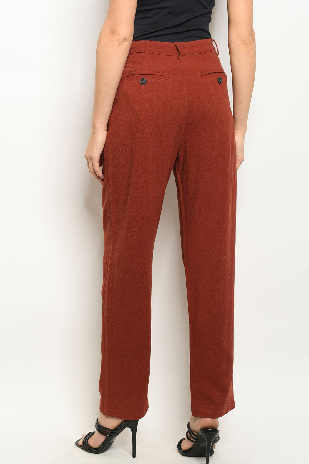 Linen Blend Brick Pants
