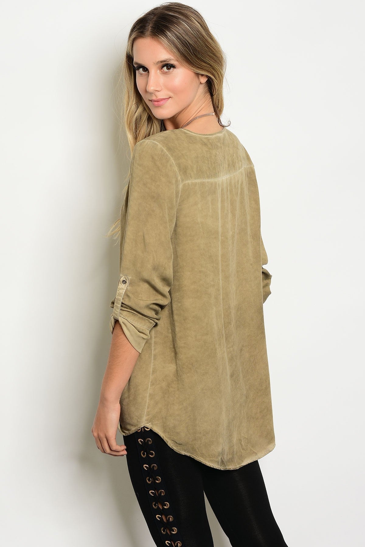 Acid Surplice Mustard Blouse