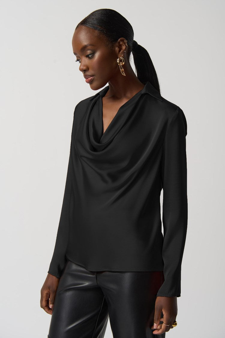 Satin Blouse - Black