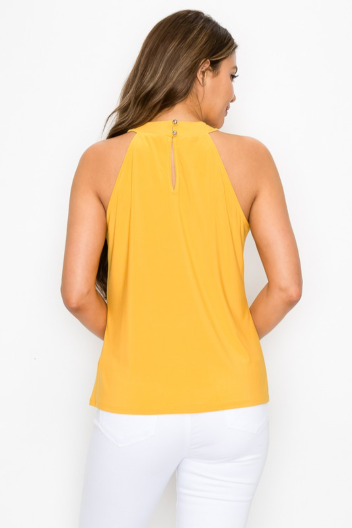 Keyhole Cleo Neck Sleeveless Top