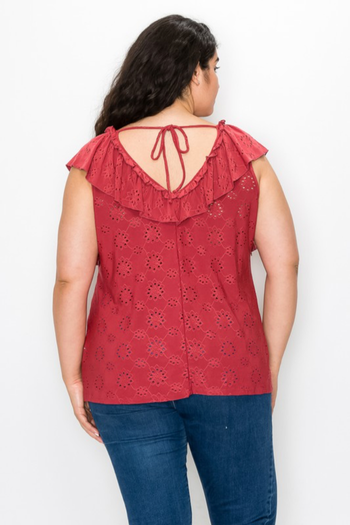 Peplum V Neck Top