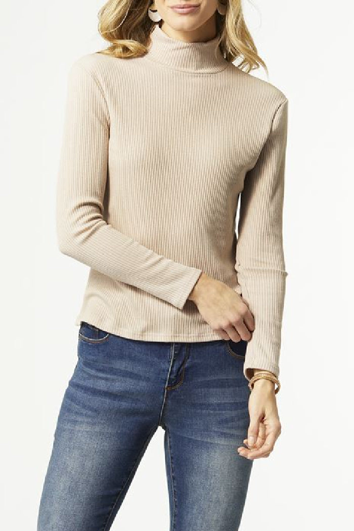 Hazel Mock Neck Top Curvy