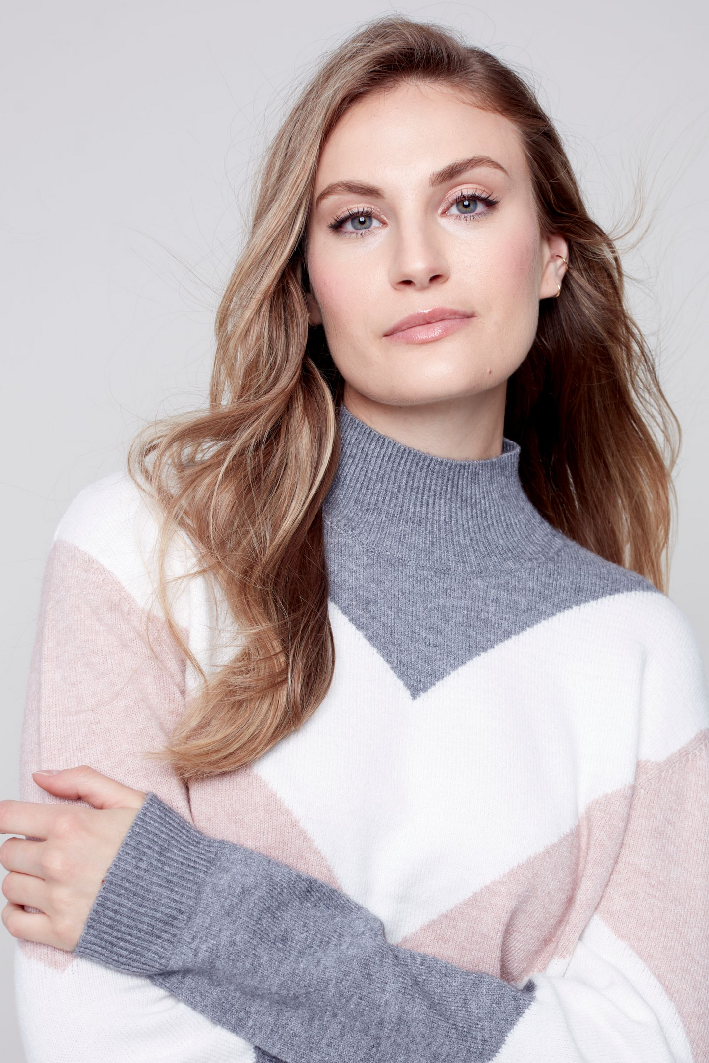 CHEVRON STRIPE SWEATER