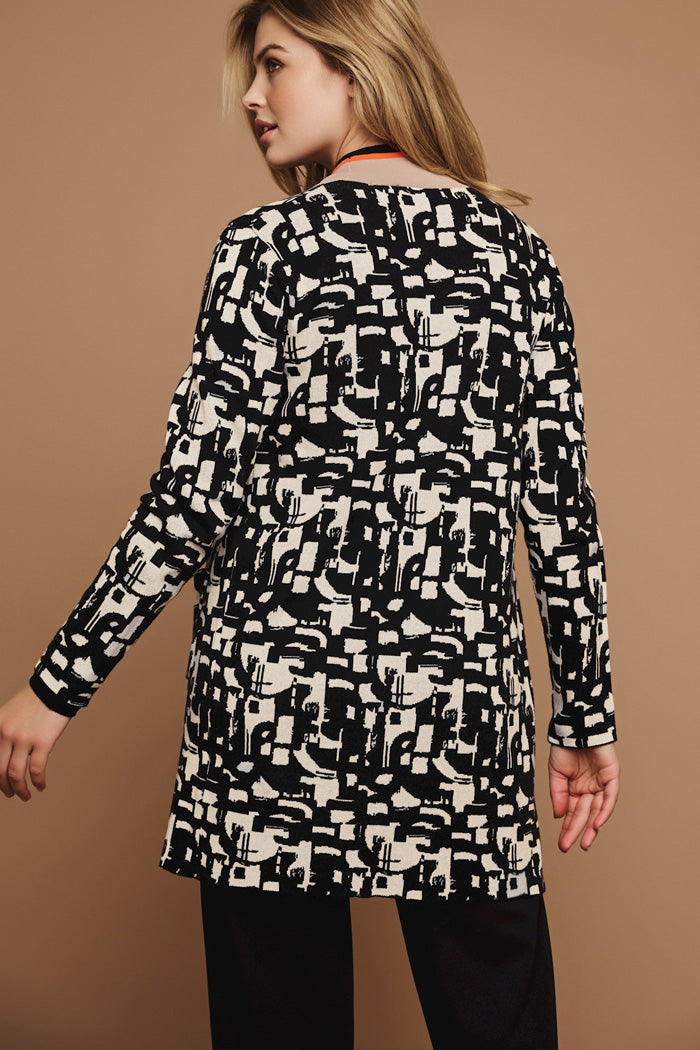 Kate Graphic Long Cardigan