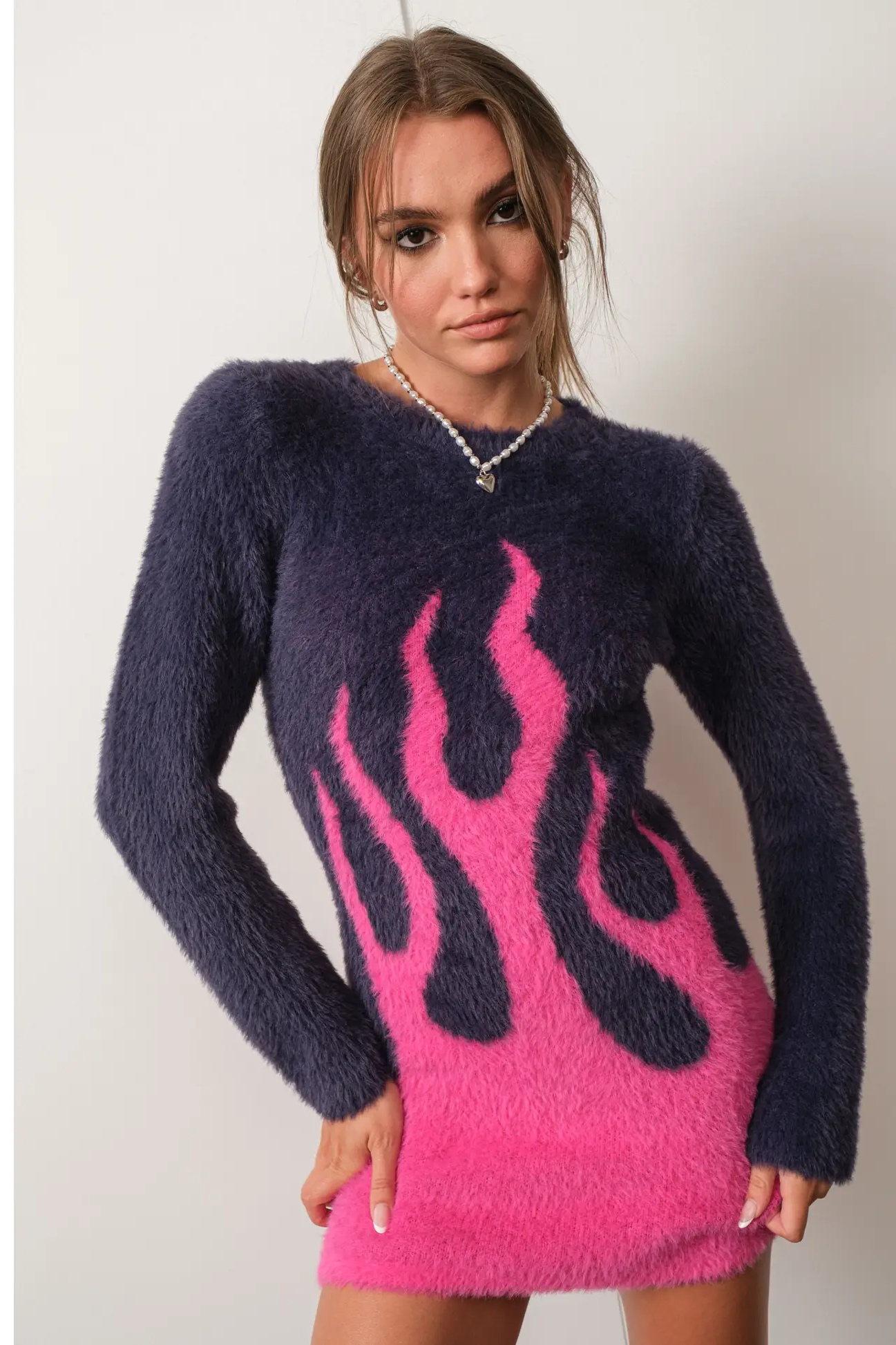 Flame Knit Minidress