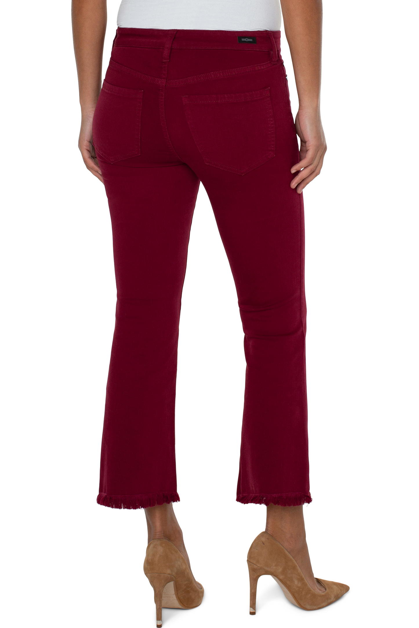 Hannah Crop Flare w/Fray Hem