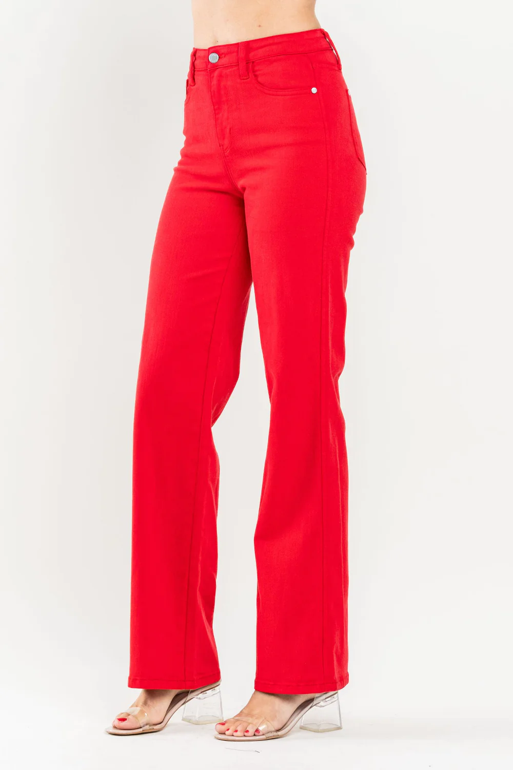 High Waist Garment Dyed 90's Straight Jeans