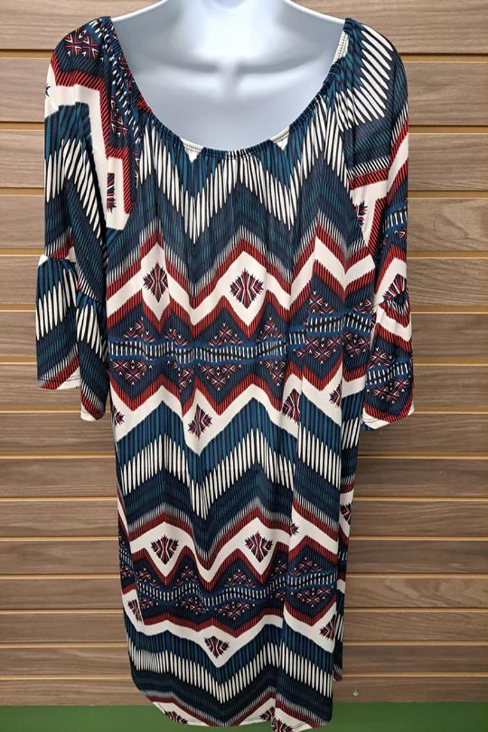 Plus Dress Bell Sleeve