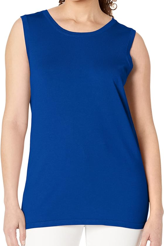 Jewel neck tank sweater