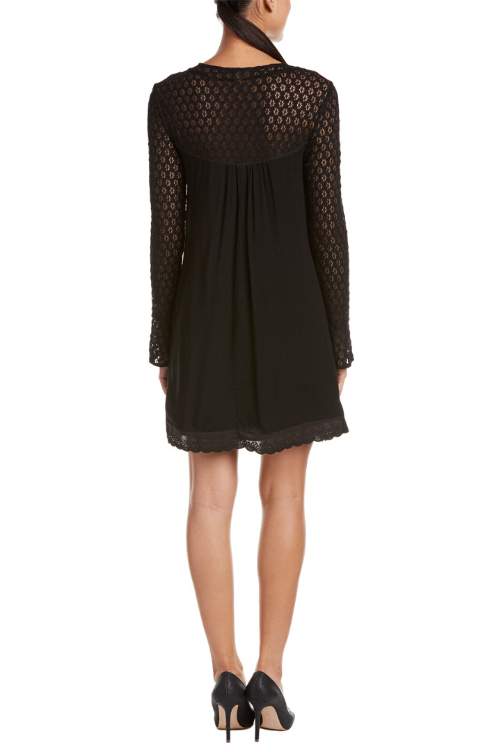 Embroidered Self Tie Lace Dress