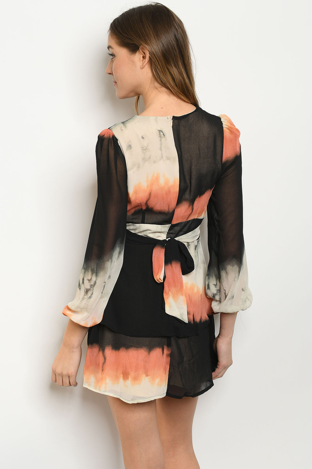 Flame Tiered Mid Dress