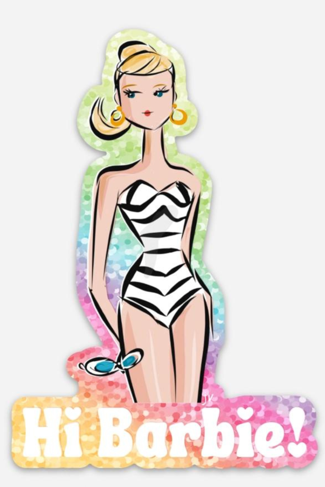 Hi Barbie Sticker