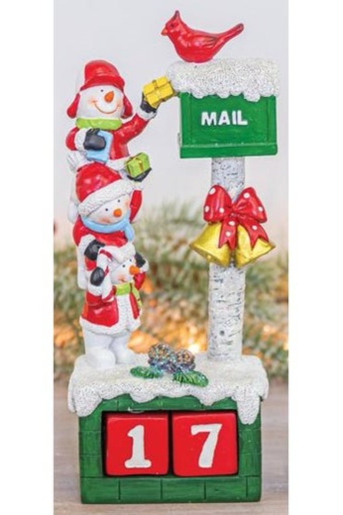 Santa Mailbox Snowman Calendar