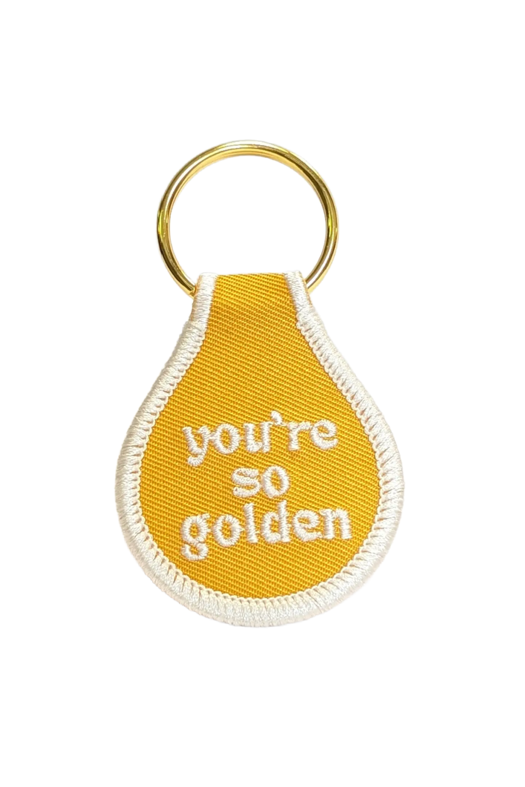 You're So Golden Embroidered Key Tag