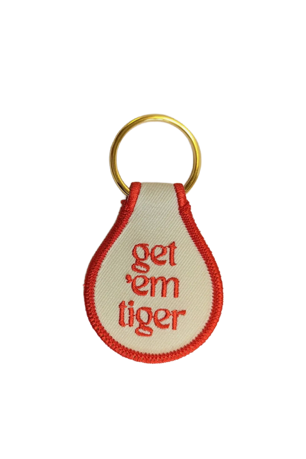Get 'em Tiger Embroidered Key Tag