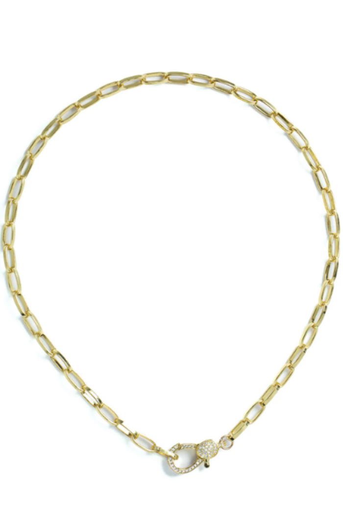Link Necklace with Statement Clasp