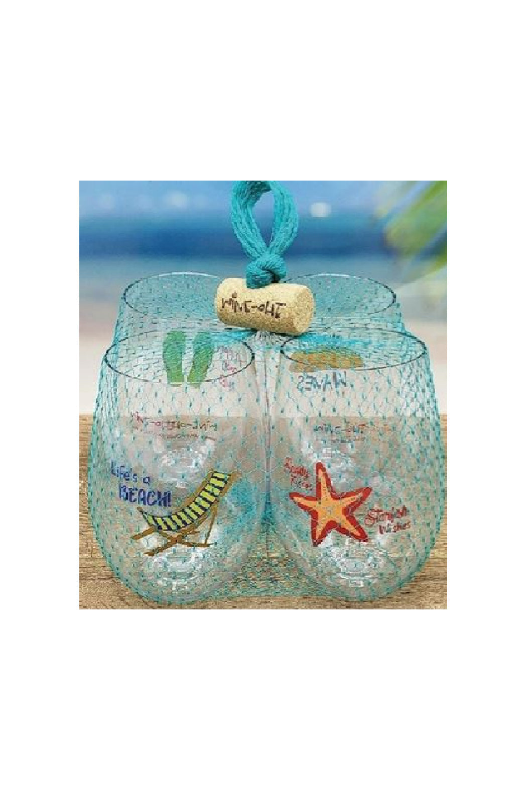 Sand Dollars Shatterproof Wine Glasses