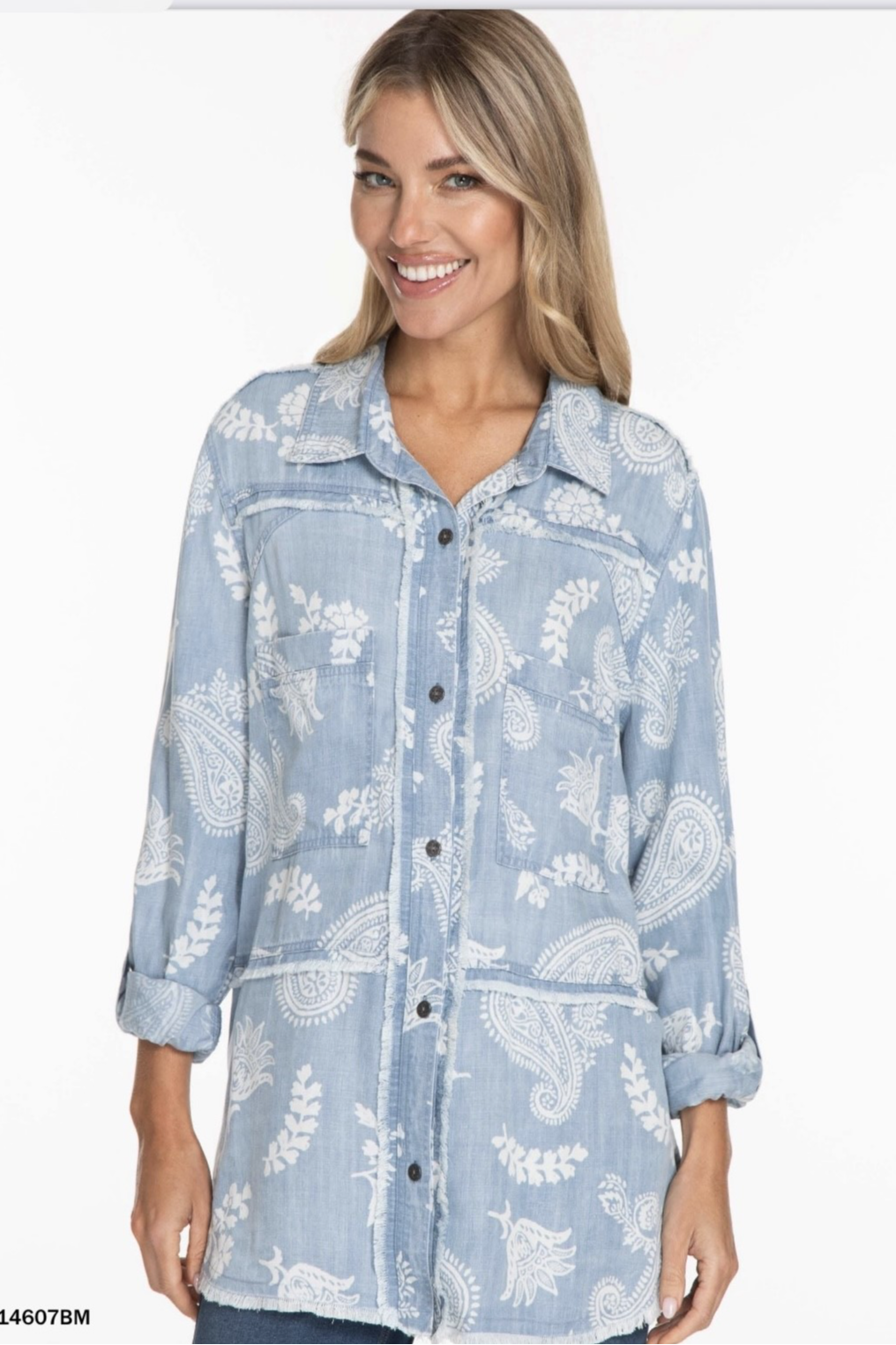 Roll tab long sleeve button shirt
