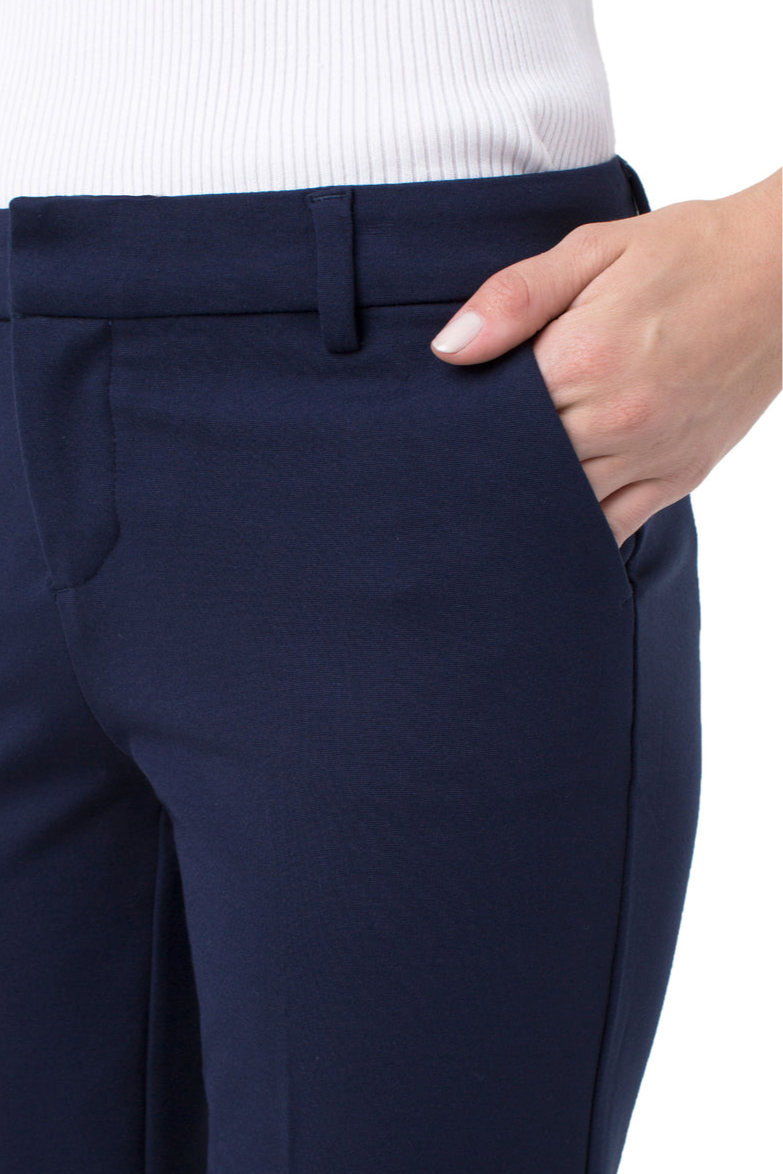 Kelsey Knit Trouser Super Stretch Ponte LONG - Cadet Blue