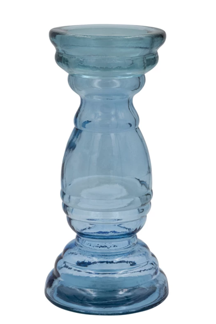 RECYLED GLASS CANDLE HOLDER