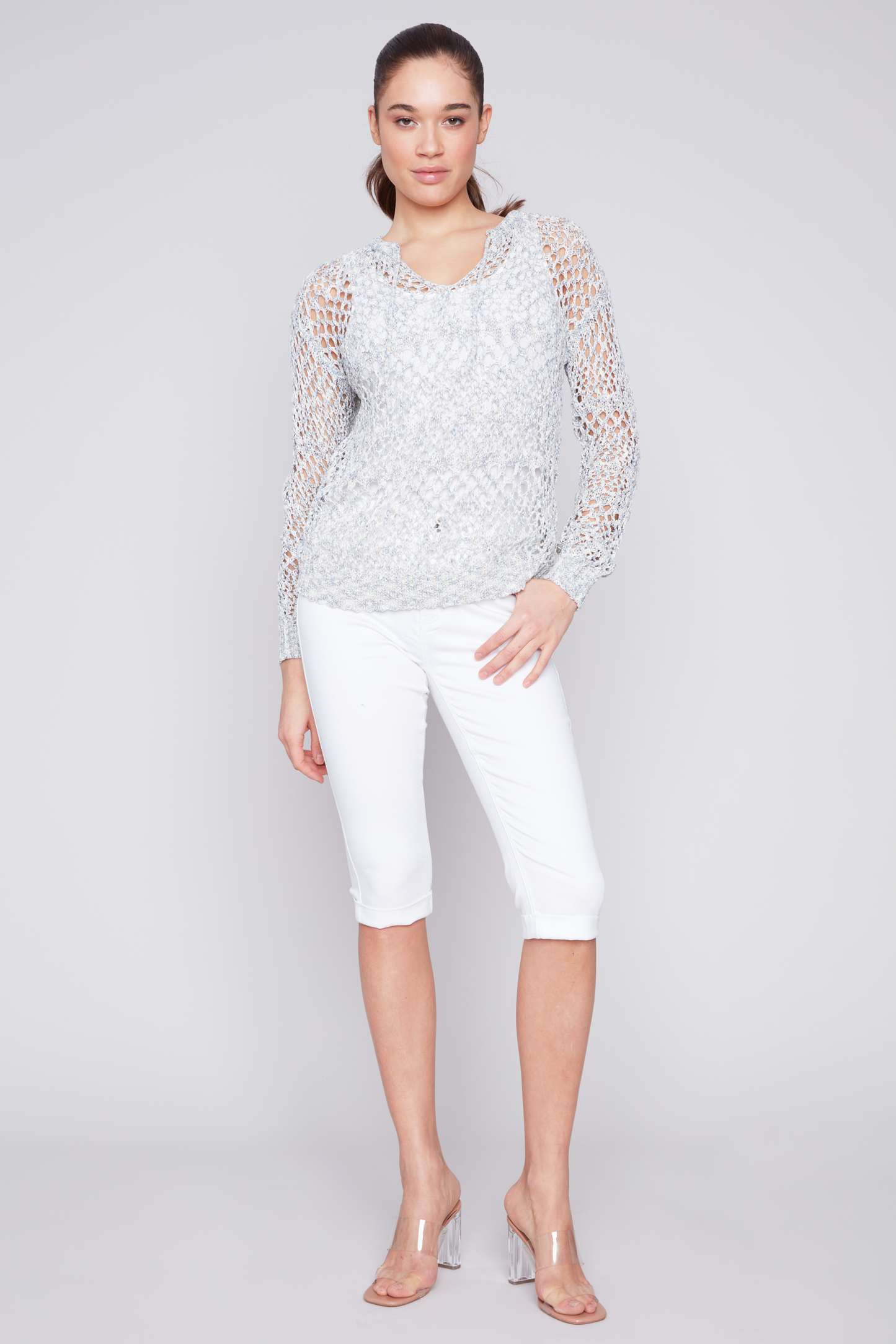 Longsleeve Crochet Top with Cord
