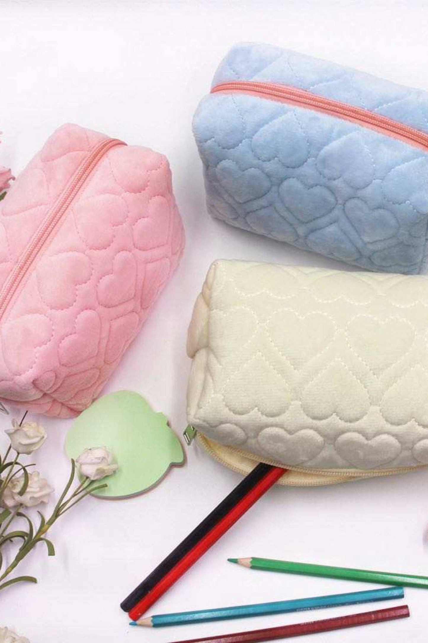 Quilted Hearts Cosmetic Bag