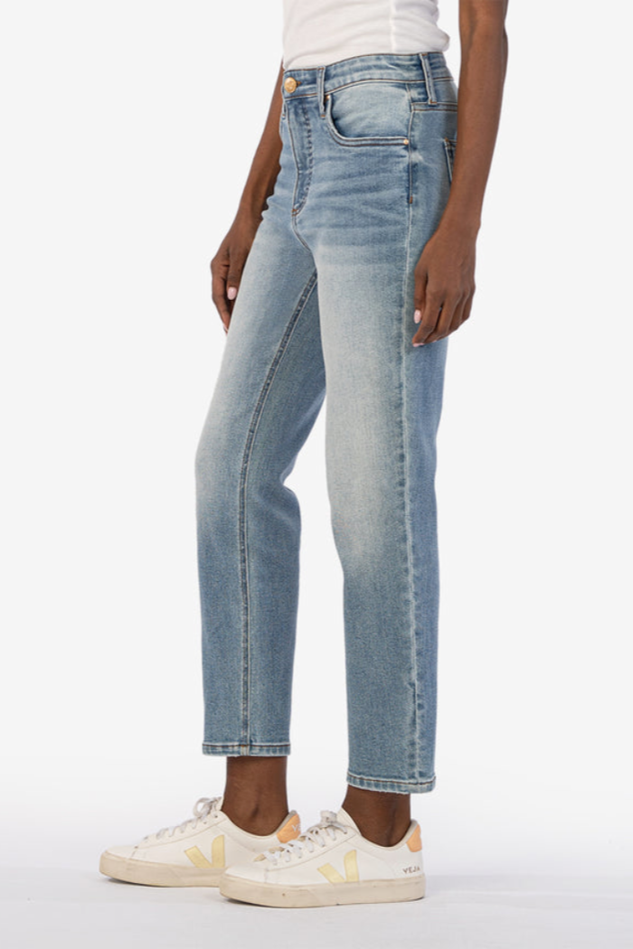 Rachael High Rise Mom Jean- Coherently Medium Wash