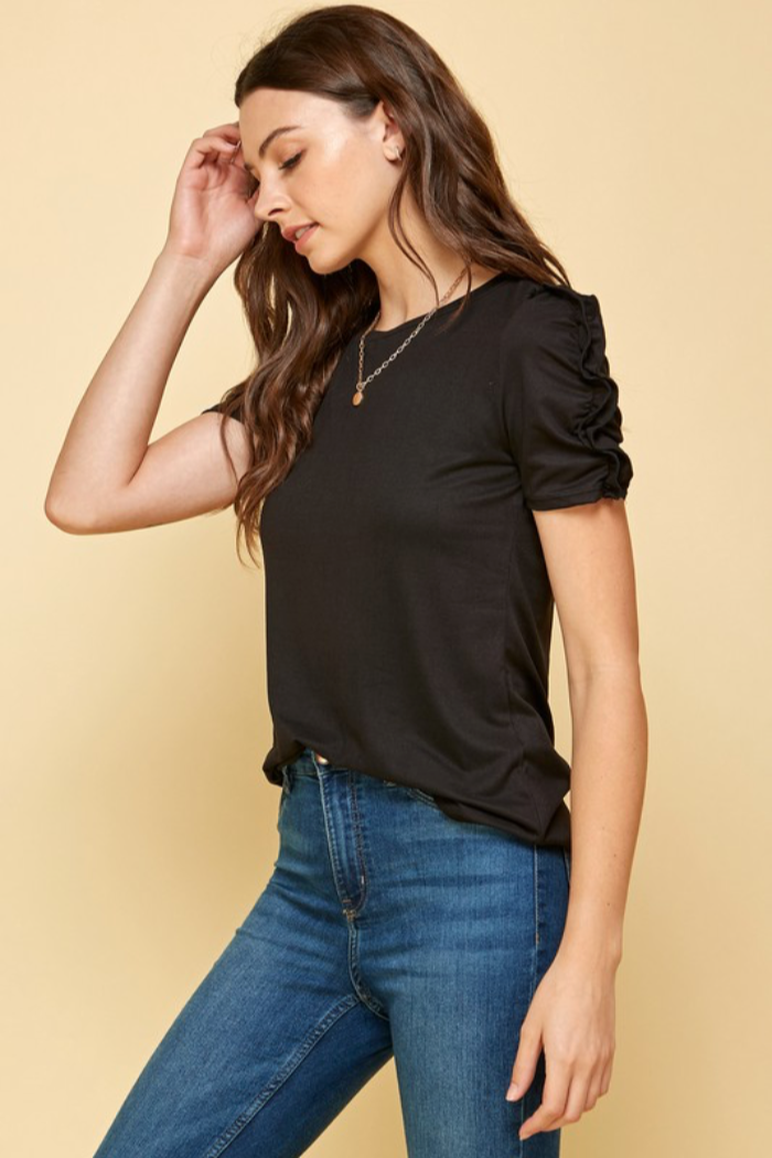 Ruched Sleeve Top