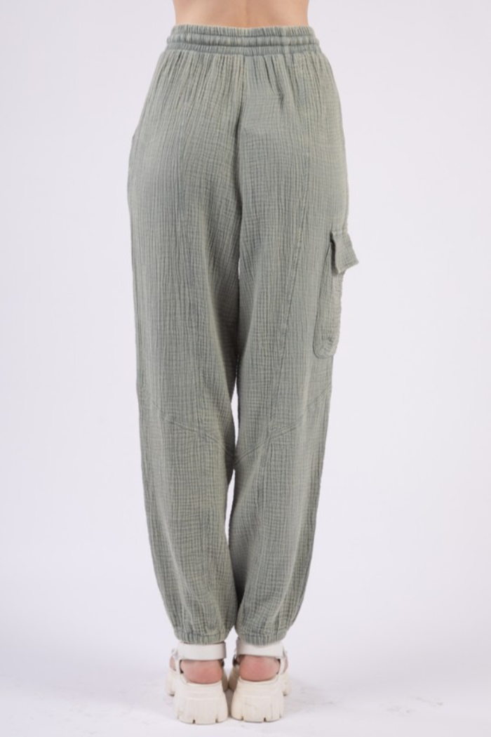 Crinkle Gauze Pants