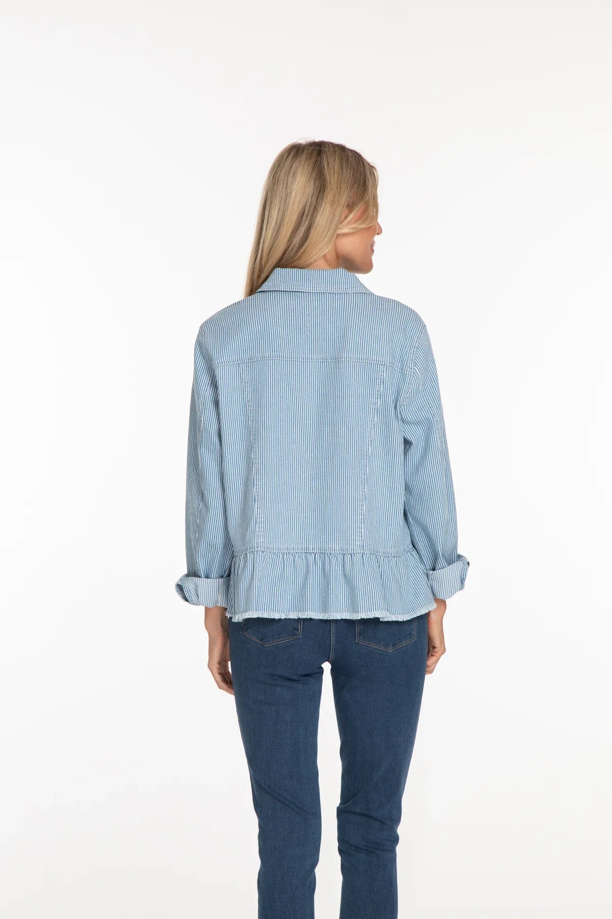 Railroad Stripe Denim Jacket