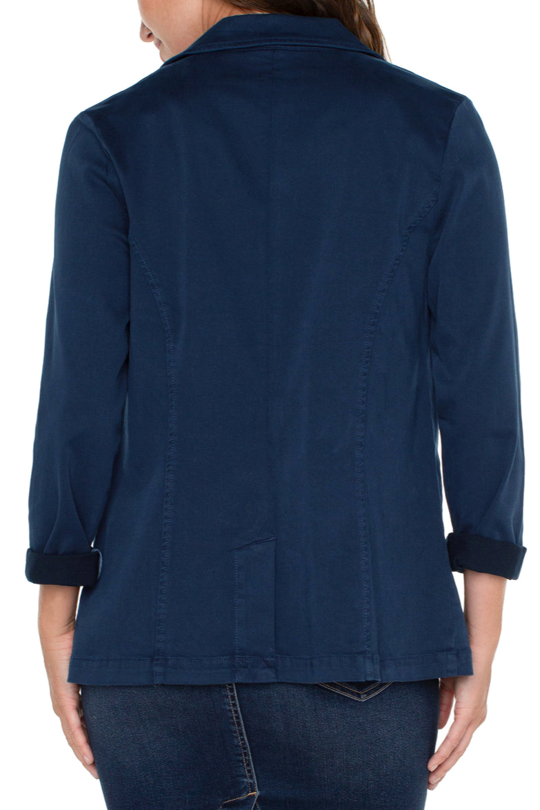 Fitted Blazer- Indigo Dusk