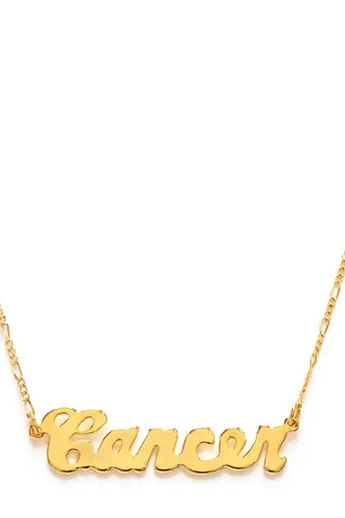 Zodiac Script Necklace