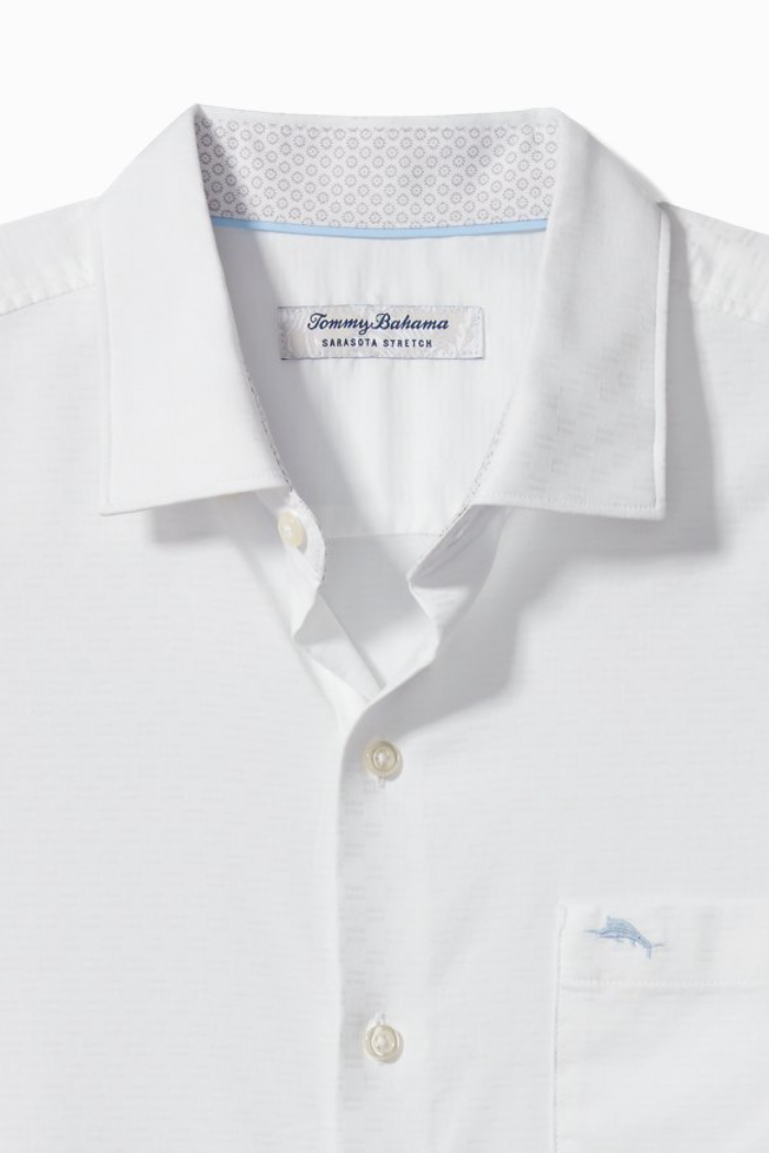 Sarasota Stretch Ventura Isles IslandZone® Stripe Shirt- White
