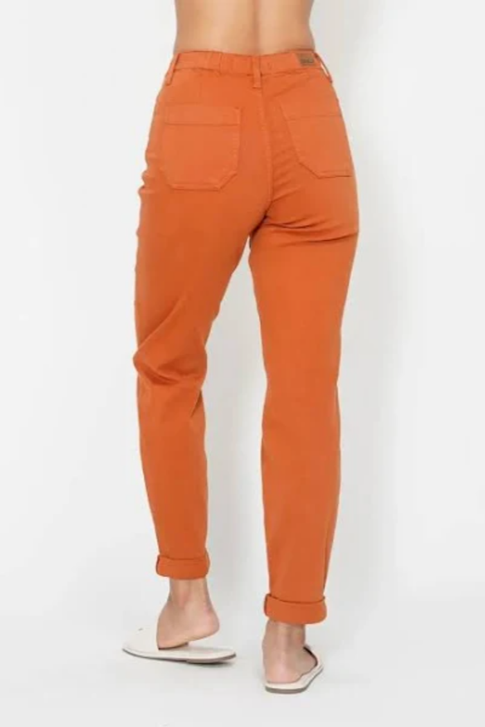 HIGH WAISTED DOUBLE CUFF JOGGER JEAN