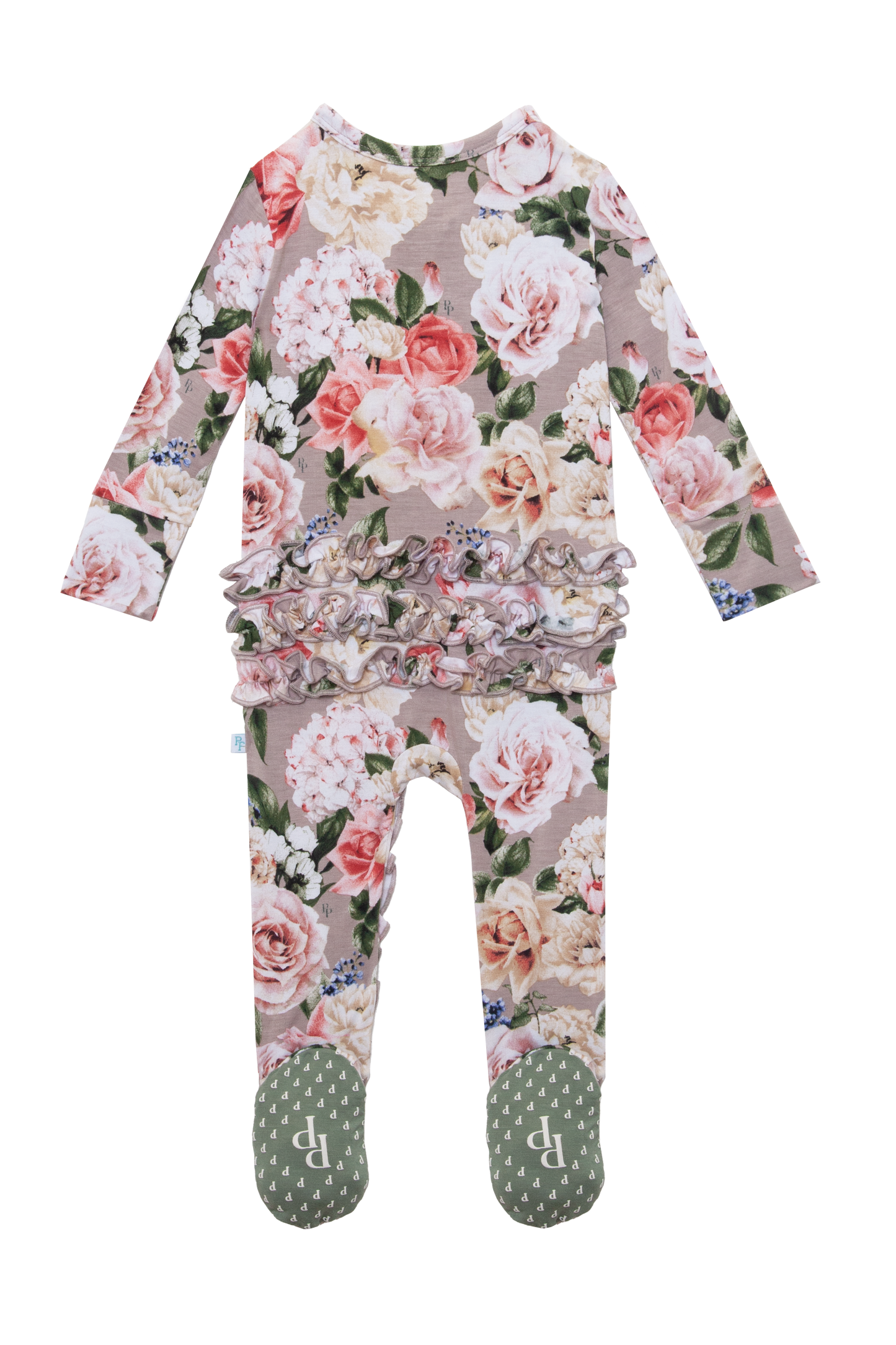 Cassie Footie Ruffled Zippered One Piece