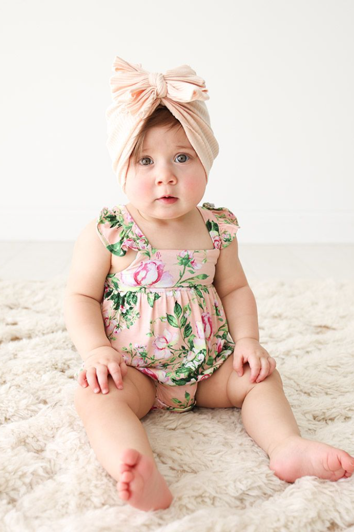 Renia Basic Ruffled Cap Sleeve Bubble Romper