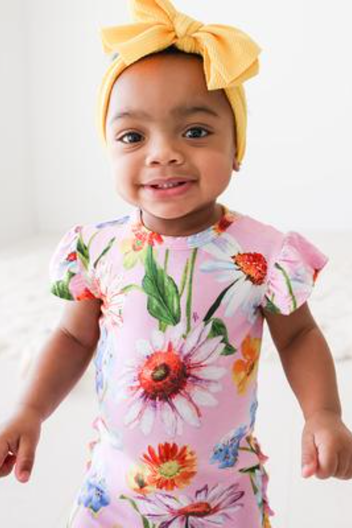Kaileigh Ruffled Cap Sleeve Basic Romper