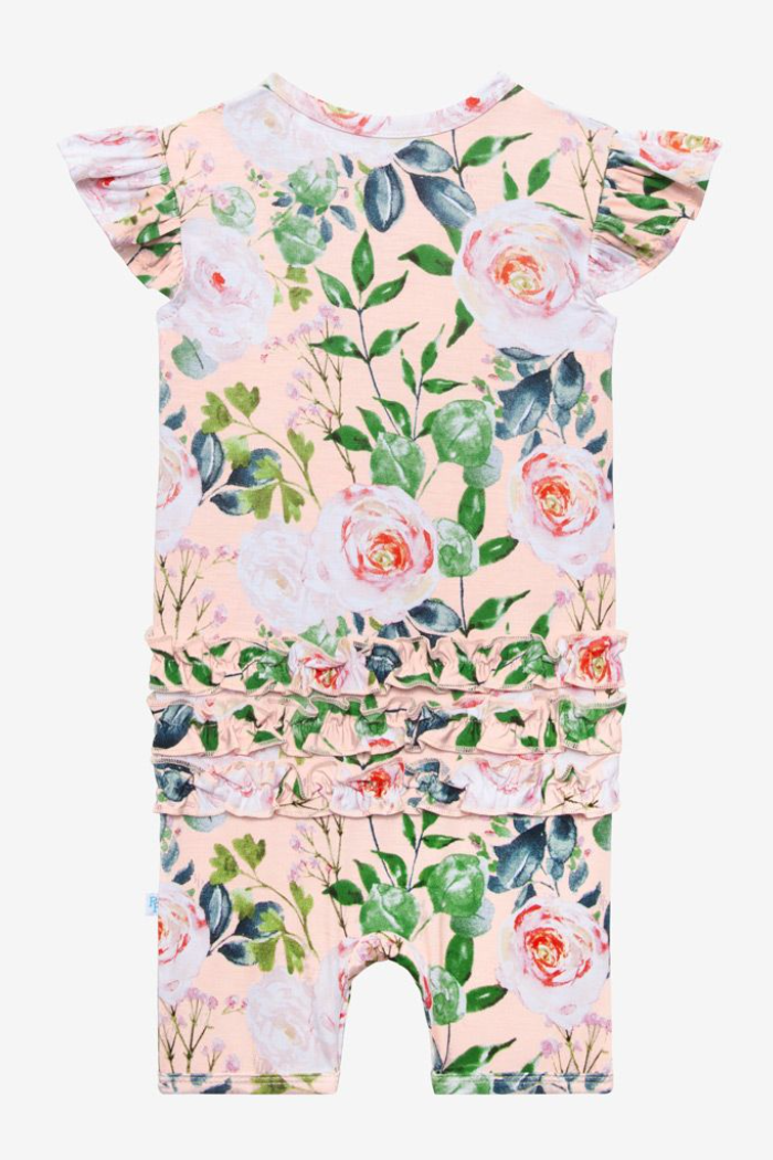 Harper Basic Ruffled Cap Sleeve Short Length Romper