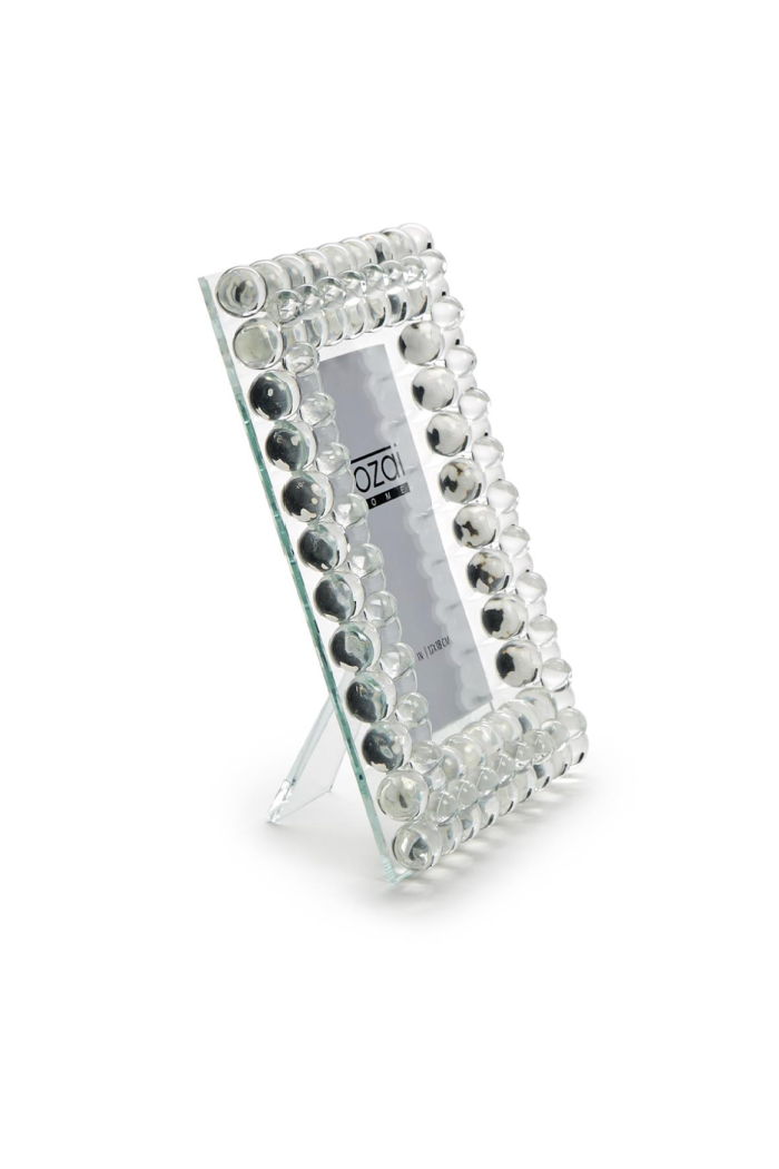 LAYERED BUBBLES CRYSTAL GLASS 5" X 7" PHOTO FRAME