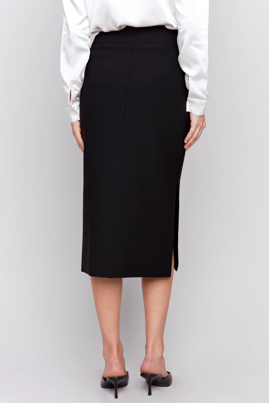 Gusty Crepe Skirt Front Patch Pocket