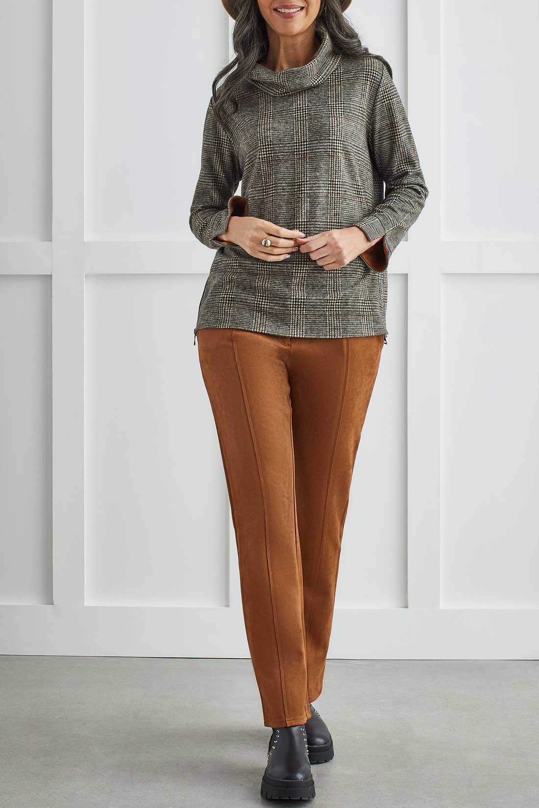 Cowl Neck Top - Rust