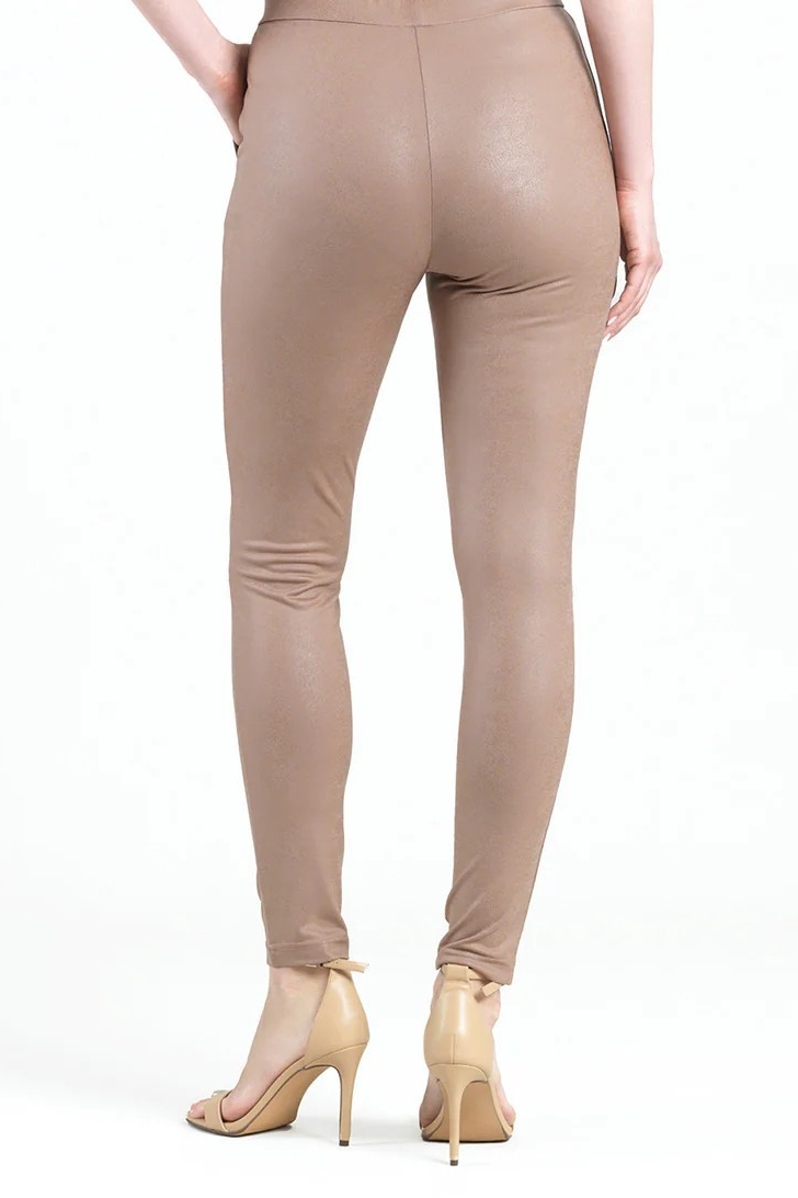 Liquid Leather knit pull on pants with pockets
