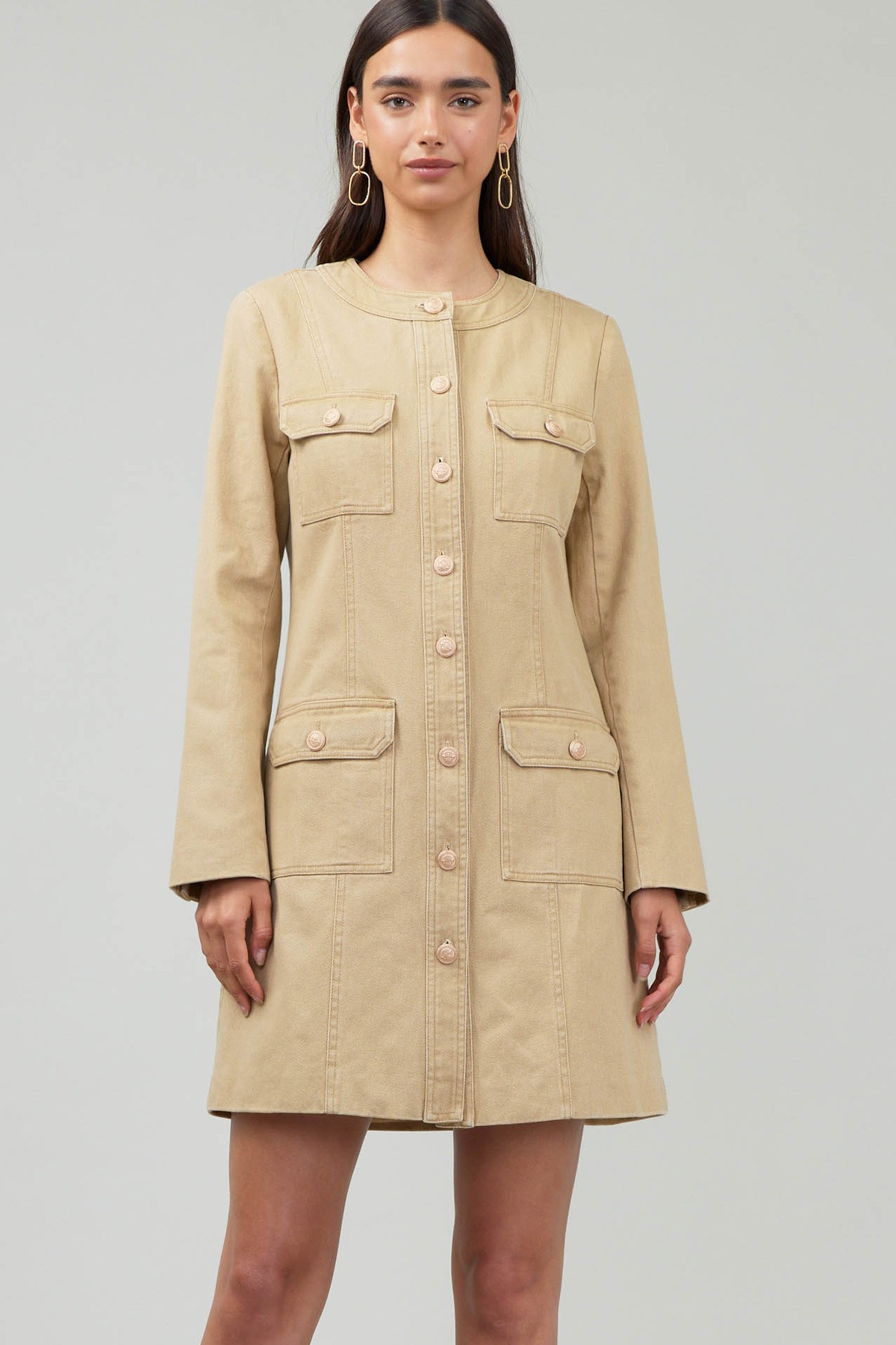 Pocket Button Down Dress