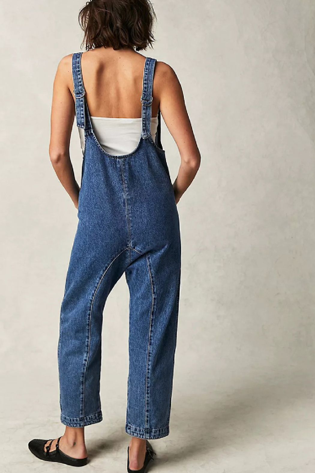 Denim U back Jumpsuit