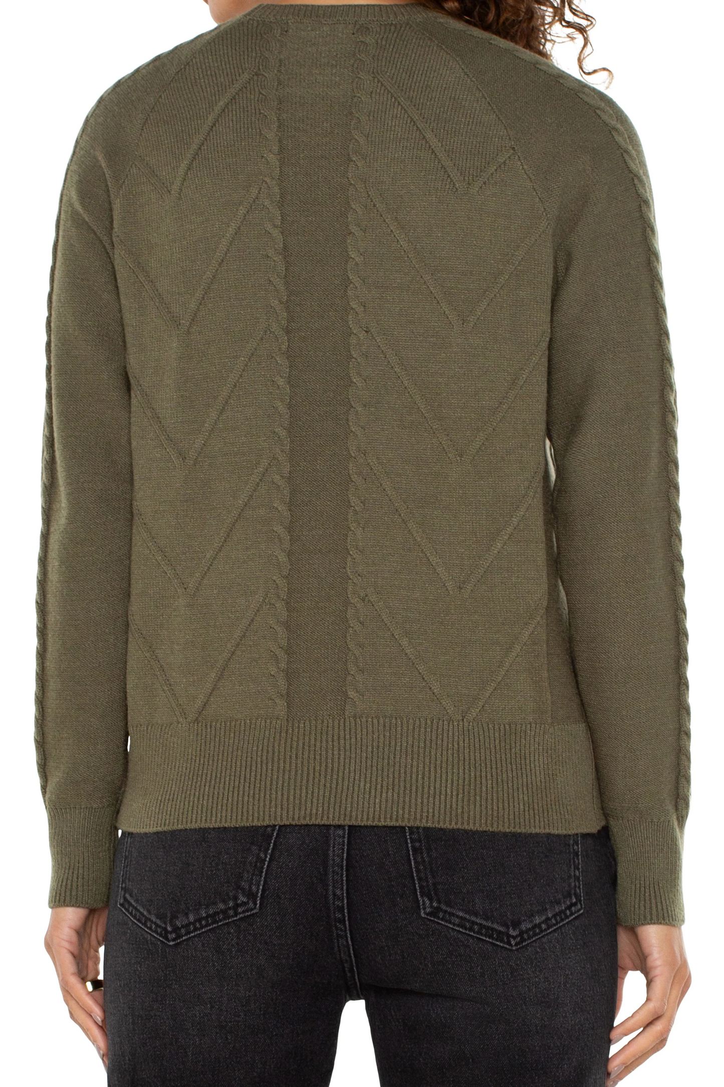 Long Sleeve Crew Neck Raglan Sweater